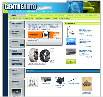 page d'accueil de autocentrediscount.com